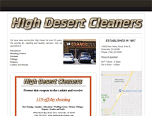 Tablet Screenshot of highdesertdrycleaners.com